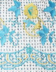 Chemical embroidery lace Made in Korea